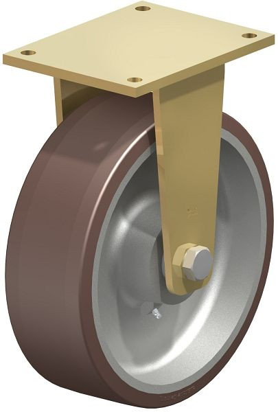 Blickle BS-GB 364K Stahlgeschweißte Schwerlast-Bockrolle, Blickle Besthane®, Braun, 754227