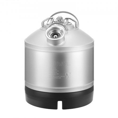 VEVOR 6,5 L Bierleitungsreiniger, 304 Edelstahl, mit D-Kupplungsanschluss & Gummibasis, Reinigungsbehälter, QJT16GAL1TPQP08O1001V0