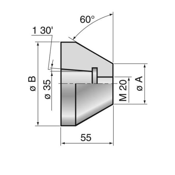MACK Zentrierkegelkopf Ø 245-298 mm, 13-ZKK-298, 4049794073049