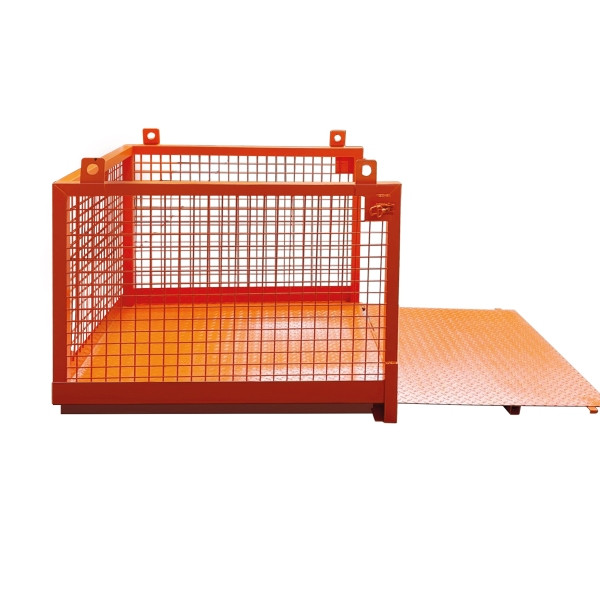 Eichinger Industrie Material-Transportbehälter für Stapler und Kran, LxBxH 1280x1260x1100 mm, 1500 kg, reinorange, 10580900000000