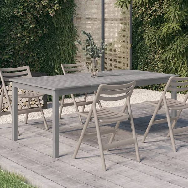 vidaXL Gartentisch Grau 200x100x75 cm Massivholz Akazie, 318745