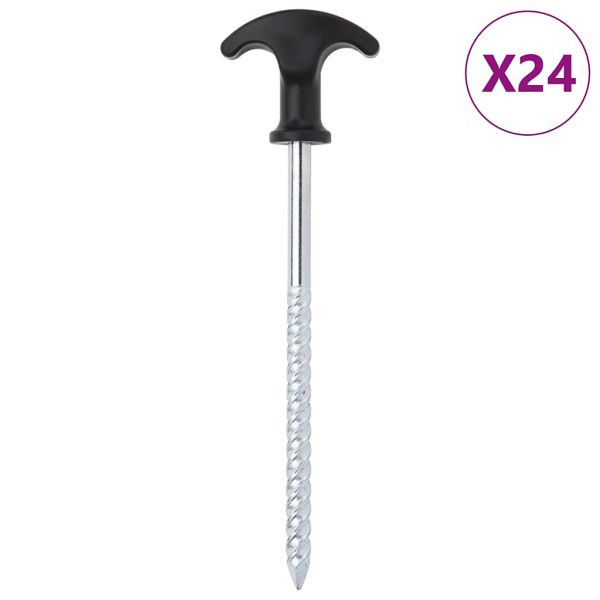 vidaXL Zeltheringe 24 Stück 17 cm Ø7 mm Verzinkter Stahl, 4009316