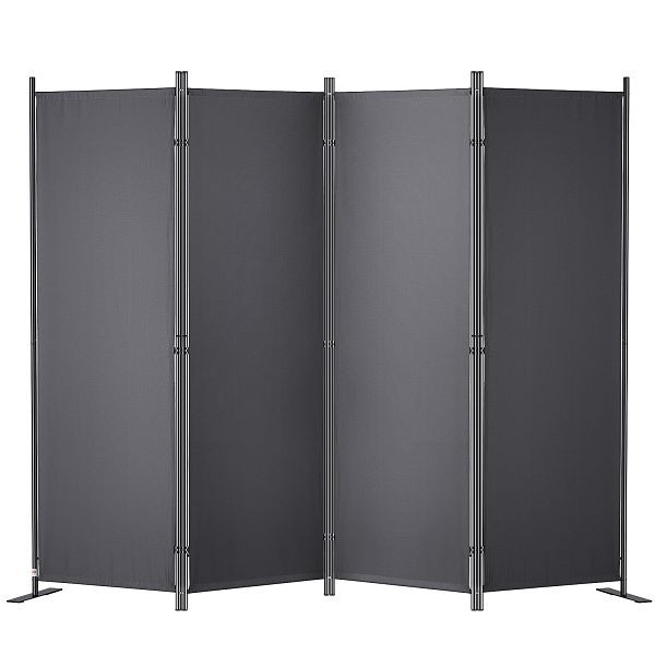 VEVOR Raumteiler, 4-teiliger, faltbarer Sichtschutz, 224,9 x 30 x 160 cm, Dunkelgrau, BLP488675INCHI8DHV0