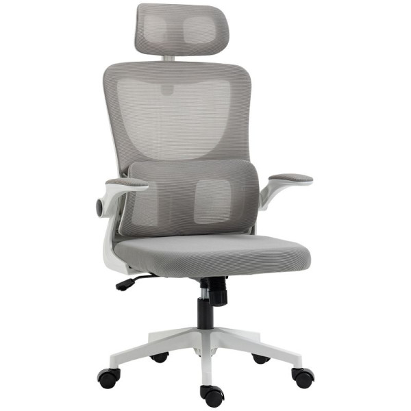 Vinsetto Bürostuhl, höhenverstellbar, neigbare Rückenlehne, verstellbare Kopfstütze, bis 120 kg, 921-673V00GY