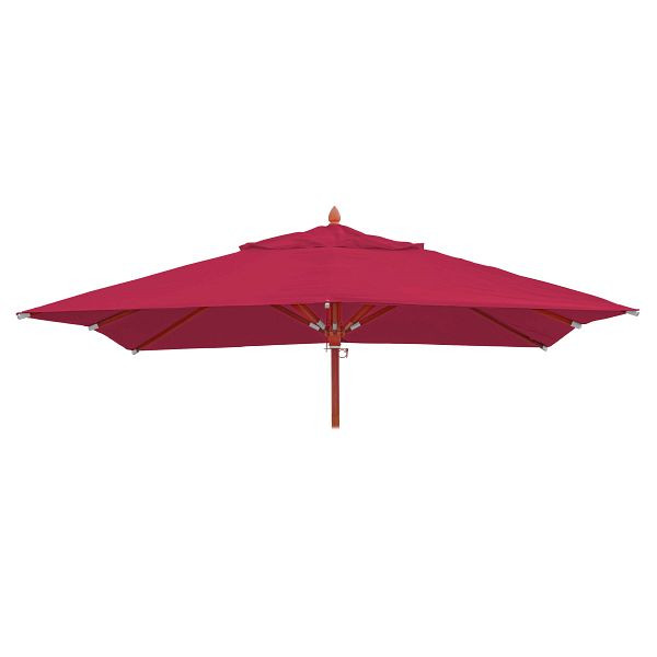 Mendler Ersatz-Bezug für Gastronomie Holz-Sonnenschirm HWC-C57, Sonnenschirmbezug, eckig 4x4m Polyester 3kg, bordeaux, 76672