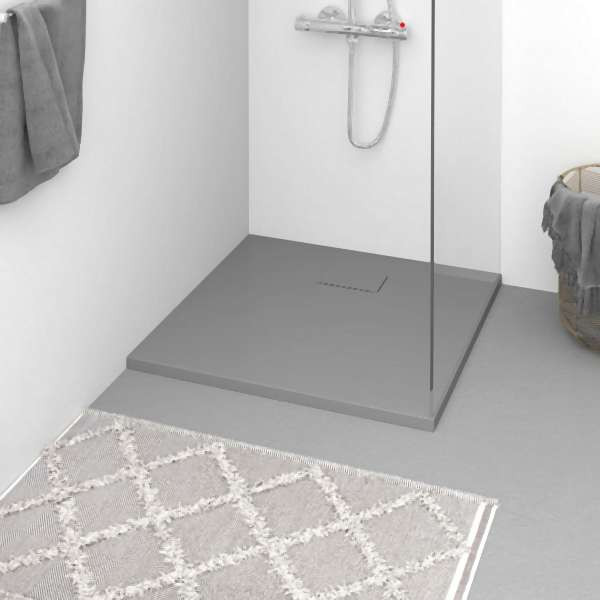 vidaXL Duschwanne SMC Grau 80x80 cm, 148930, 8720286191439