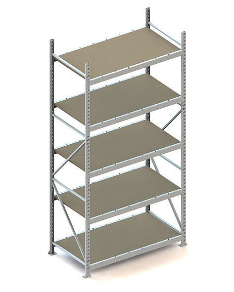 Meta MINI-RACK GR 3000x1400x800 mm, verzinkt, mit Spanplatten, Bodenanzahl: 5, 20051322