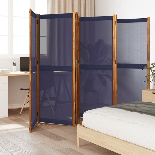 vidaXL 6-teilig Paravent Dunkelblau 420x180 cm, 4003362