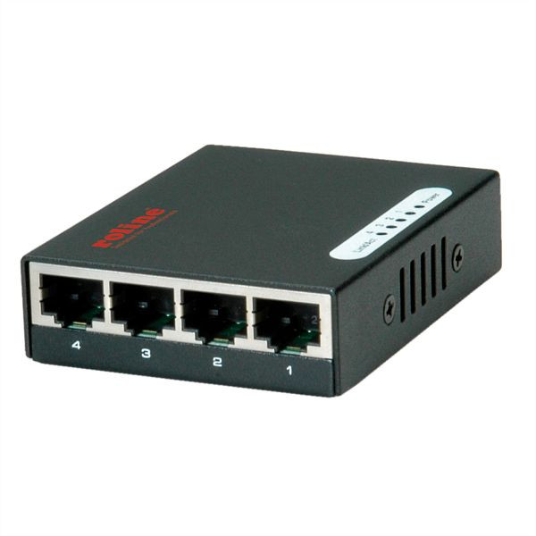 ROLINE Gigabit Ethernet Switch, Pocket, 4 Ports, 21.14.3514