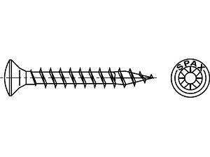 ART 88092 SPAX-Schrauben Stahl 3,5 x 15/11 -Z WIROX, LIKO galvanisch verzinkt VE=S (1000 Stück)