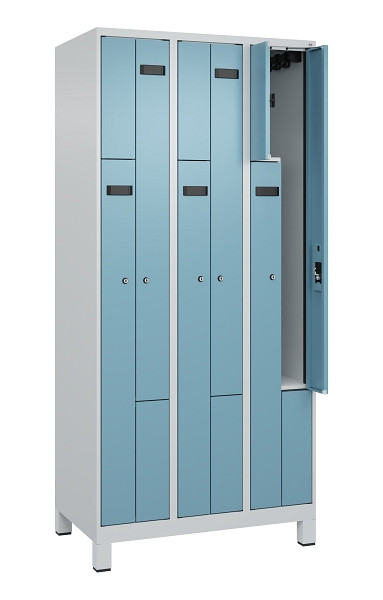 C+P Z-Spind Evolo PLUS, Füße, 6 Fächer, 1950x900x500mm, 7035/0010, Zylinderschloss, 049013-306 S10037
