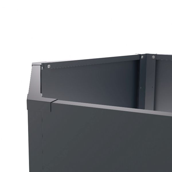 Westmann Metall Hochbeet 6-eckig, Varia 52 Anthrazit, 100x100x52cm, WMHPS-2502M6