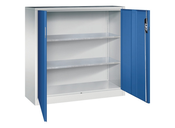C+P Flügeltürenschrank Acurado, H1200xB1200xT400mm, 7035/5010, 8530-000 S10161
