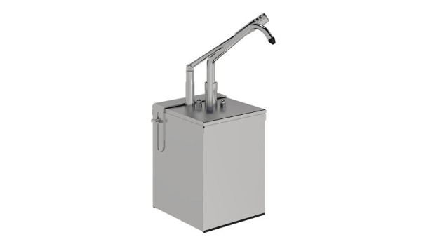 Gastro-Inox Hebel-Dosierdispenser, 1/6 Gastronorm Ausführung mit 1/6 Gastronorm Behälter, 503.180