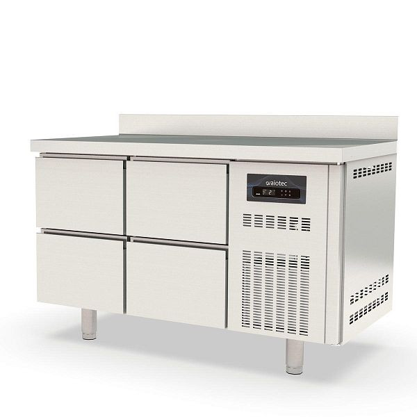 Vaiotec TOPLINE Kühltisch 700 / 2-fach GN1/1 mit 4 Schubladen und Aufkantung, 10293
