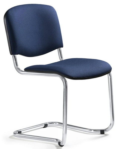 Deskin Besucherschwinger ISO, Gestell verchromt, Bezug Stoff Delta1, Farbe dunkelblau, 220294