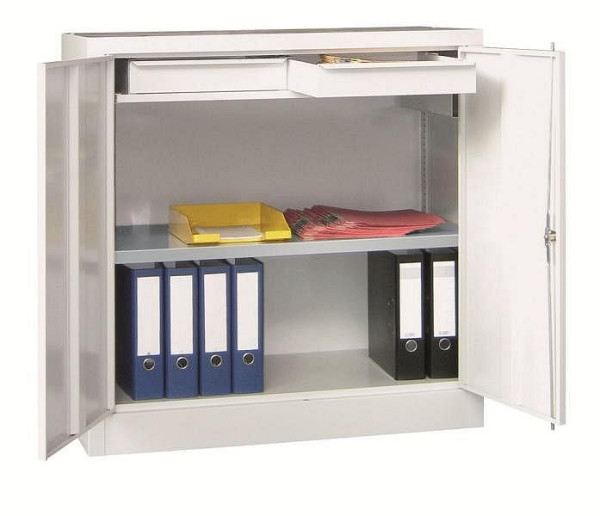 Pavoy Werkzeugschrank 1000/500/1000, gemeinsam verschließbar, 1 Boden verzinkt, 2 Schubladen, 32371-100-006-910905