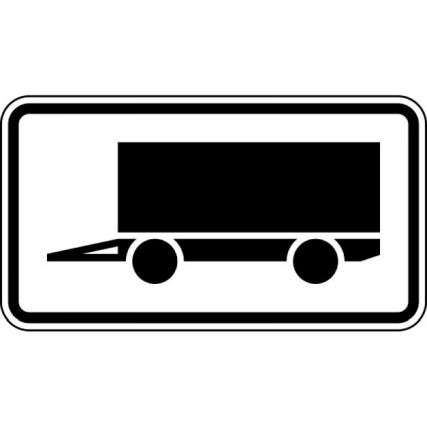 Stein HGS Kennzeichnung von Parkflächen, auf denen Anhänger auch länger als 14 Tage parken dürfen Nr. 1010-12, 330x600mm /RA1/Flachform 3mm, 1010-12-213