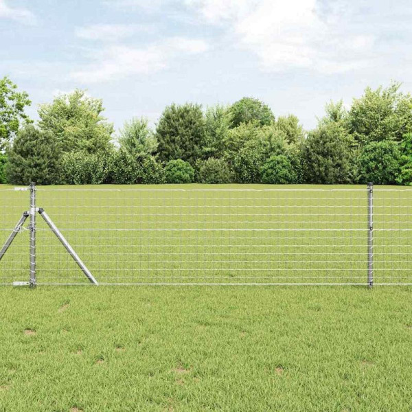 vidaXL Zaunpfosten, VE: 52 Stück, Silber 3.2 x 3.2 x 100 cm Stahl, 3350150