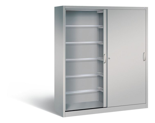 C+P Schiebetürenschrank Acurado, H1950xB1600xT500mm, Farbe: Weißaluminium, Bügelgriff, 2150-60 S10044