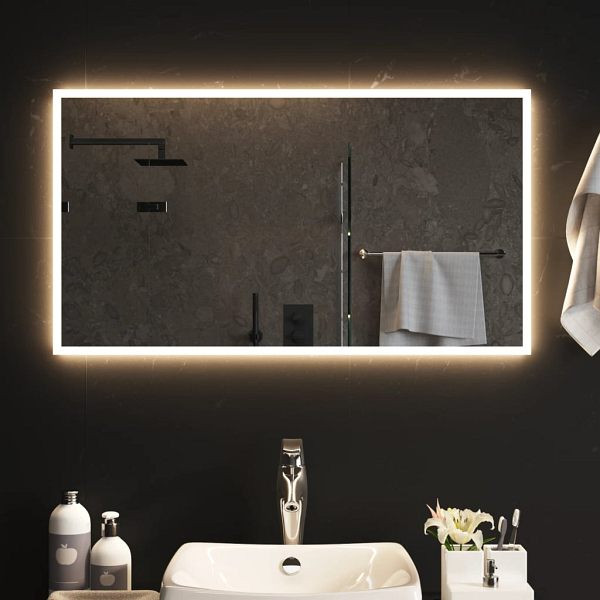 vidaXL LED-Badspiegel 90x50 cm, 4mm Stark, 151770, 8720286876947