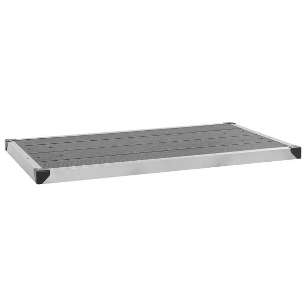 vidaXL Garten-Duschwanne WPC Edelstahl 110 x 62 cm Grau, 48205