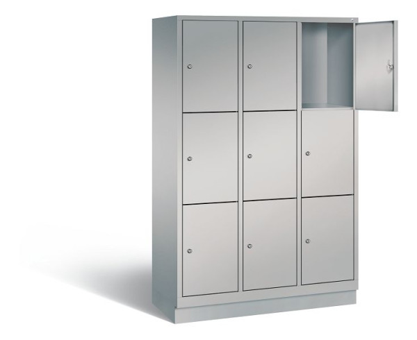 C+P Schließfachschrank Evolo, H1800xB1200xT500mm, Farbe: Weißaluminium, 48020-323 S10220
