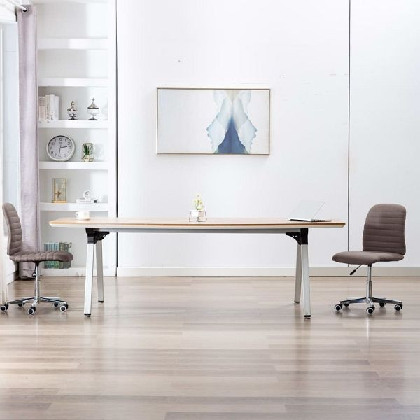 vidaXL Esszimmerstühle 2 Stück Taupe Stoff, 283608, 8719883598109