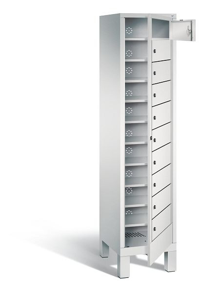 C+P Wäsche-Sammelschrank Evolo, H1850xB420xT500mm, Farbe: Lichtgrau, 48060-110 S10001