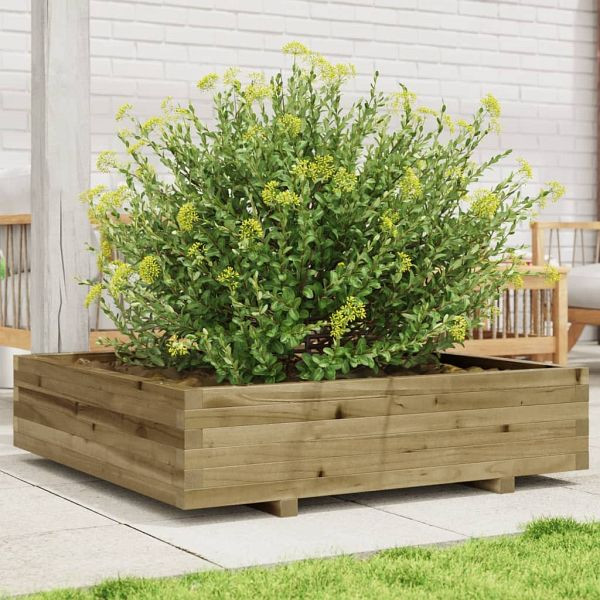 vidaXL Pflanzkübel 100x100x26,5 cm Kiefernholz Imprägniert, 847322