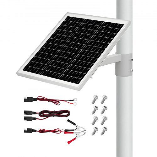 VEVOR 12V 20W Monokristallines Solarpanel-Kit mit Controller & Masthalterung, IP65, für 40–80 mm Masten, LGXLDJG20WNZSYEAV001Y3