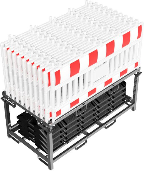 Schake Schrankenzaunset SET5, 20x Schake-Euro 2 Schrankenzaun, mit Lampenadapter, 33620KA-SET5