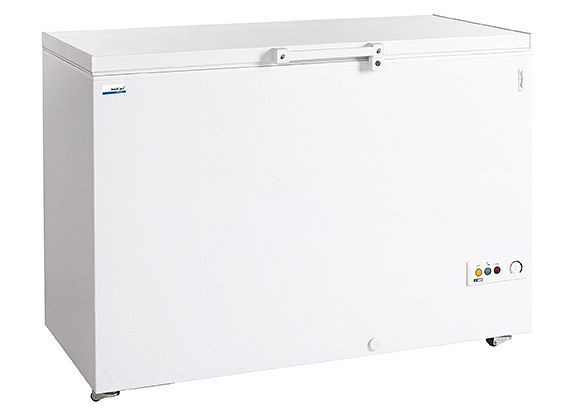 NordCap COOL-LINE Tiefkühltruhe TKT 405, geschäumter Klappdeckel, Schloss im Griff, Rollen, 435700405