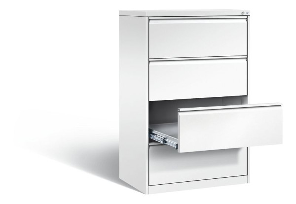 C+P Karteischrank Acurado, H1357xB787xT590mm, Farbe: Verkehrsweiß, Griffleiste, 12934-322 S10049