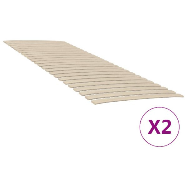 vidaXL Lattenroste mit 48 Latten 2 Stück 70x200 cm, 3203723
