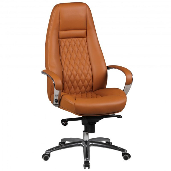 Amstyle Bürostuhl Austin Echtleder Caramel, SPM1.299, 4250950232860