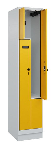 C+P Z-Spind Evolo PLUS, Sockel, 2 Fächer, 1950x400x500mm, 7035/1004, Drehriegel, 049023-122 S10000