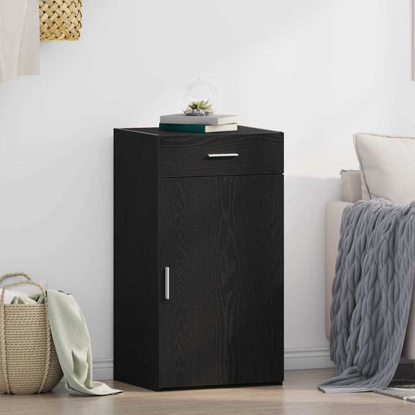 vidaXL Sideboard Schwarze Eiche 50 x 42,5 x 93 cm Holzwerkstoff, 868761