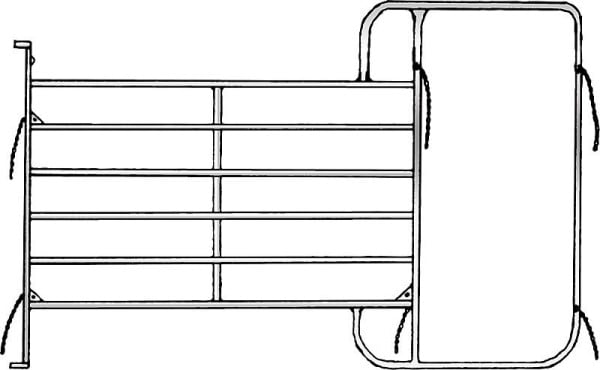 Patura Panel mit Rahmen 3,05 m, Höhe 1,95 m, verzinkt, 310206
