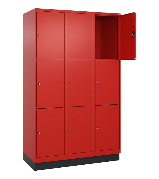 C+P Schließfachschrank Evolo PLUS, mit Sockel, 9 Fächer, 1950x1200x500mm, 3020/3, 049020-323 S10025