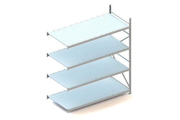 Meta MINI-RACK AR 2500x2200x1050 mm, verzinkt, mit Stahlpaneele, Bodenanzahl: 4, 20051307