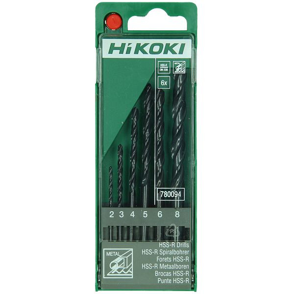 HiKOKI Metallbohrerset (6-teilig) 2/3/4/5/6/8, 780094