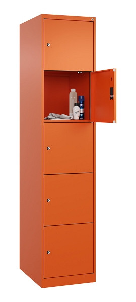 C+P Schließfachschrank Evolo PLUS, 5 Fächer, 1850x400x500mm, 2004/2004, 049000-125 S10023