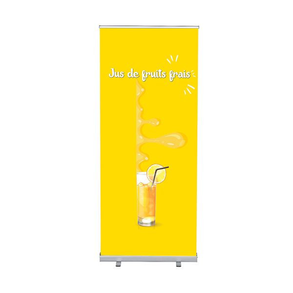 Showdown Displays Roll-Banner Budget 85 Komplettset Frischer Saft Französisch, RBB085LSFI552