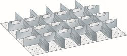 LISTA Set Schlitzwände und Trennbleche 36x27E (BxTxFH) 612x459x50mm, 5 Schlitzwände 27 E, 18 Trennbleche 6 E, 100.950.000