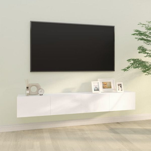 vidaXL TV-Wandschränke 2 Stück Weiß 100x30x30 cm Holzwerkstoff, 804544