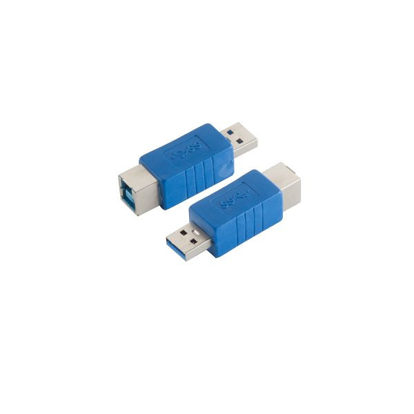 shiverpeaks BASIC-S, USB Adapter 3.0 Typ A Stecker auf Typ B Buchse, blau, BS77046-3