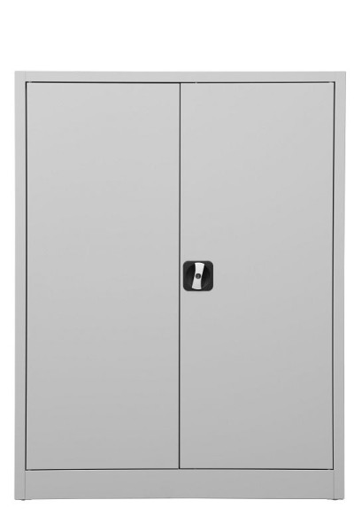 Gürkan Flügeltürenschrank, 42 x 92 x 120 cm, Lichtgrau, Fachboden Stück 2, FLC.12, 100027