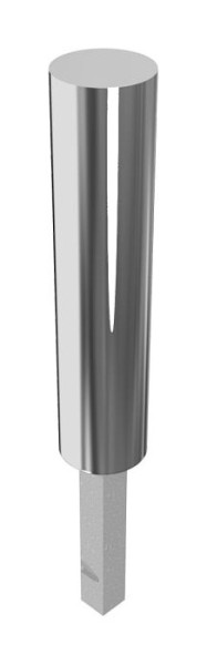 Schake Sperrpfosten aus Edelstahl Typ 40204Z, Ø 204mm, herausnehmbar, geschliffen, mit Profilzylinder, 40204Z