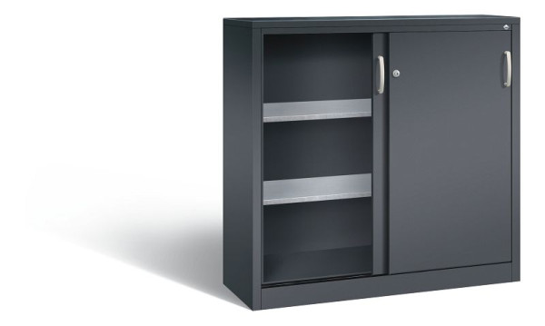 C+P Schiebetürenschrank Acurado, H1200xB1200xT400mm, Farbe: Schwarzgrau, Bügelgriff, 2047-09 S10028